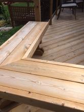 Residential Wooden Deck seating Installation in Ajax, Oshawa, Pickering, Whitby, Toronto, GTA 