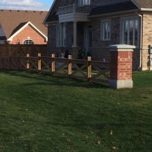 Commercial Decorative Wooden Fencing Installation in Ajax, Oshawa, Pickering, Whitby, Toronto, GTA